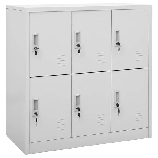 Locker Cabinets 5 pcs Light Grey 90x45x92.5 cm Steel
