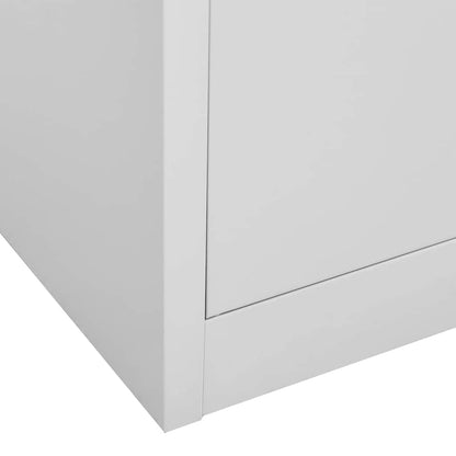 Locker Cabinets 5 pcs Light Grey 90x45x92.5 cm Steel