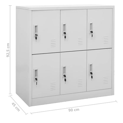 Locker Cabinets 5 pcs Light Grey 90x45x92.5 cm Steel