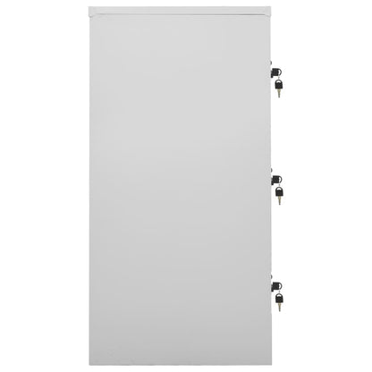 Locker Cabinet | Set of 2 | Light grey and blue | Steel | Medium
