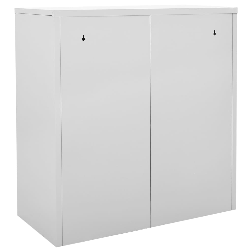 Locker Cabinet | Set of 2 | Light grey and blue | Steel | Medium