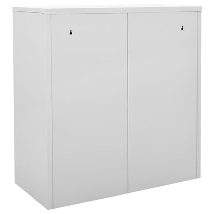 Locker Cabinet | Set of 2 | Light grey and blue | Steel | Medium