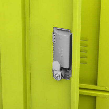 Locker Cabinet | Set of 2 | Light grey and green | Steel | Medium