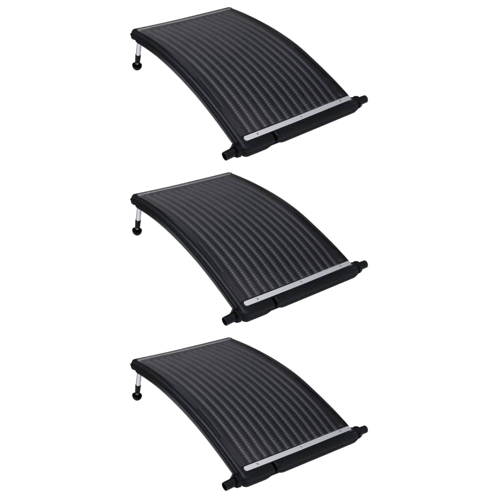 Solar Pool Heating Panel | Set of 3 | Black | HDPE | Standard