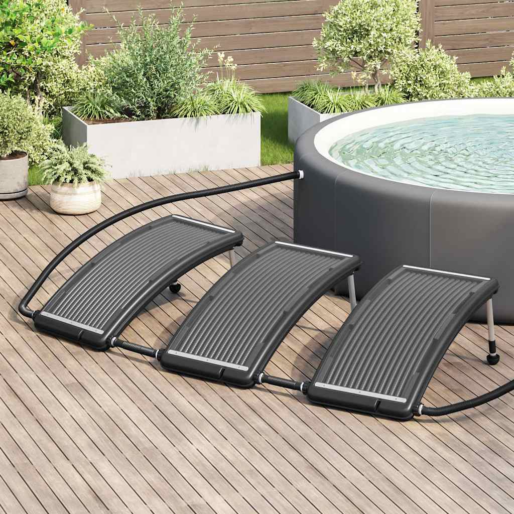 Solar Pool Heating Panel | Set of 3 | Black | HDPE | Standard