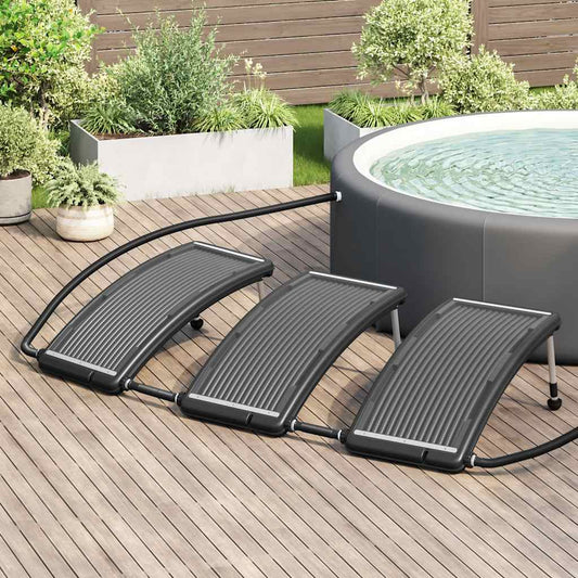 Solar Pool Heating Panel | Set of 3 | Black | HDPE | Standard