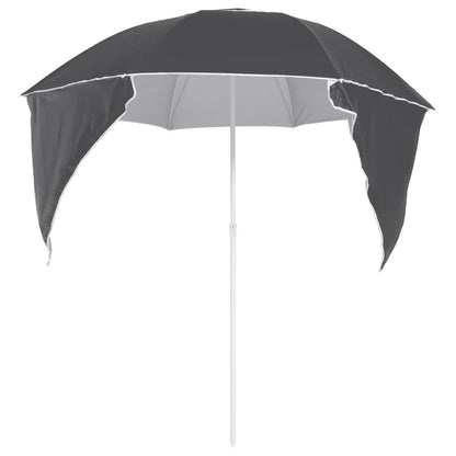 Beach Parasol with Side Walls Anthracite 215 cm