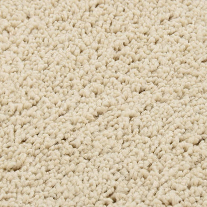 Shaggy Rug Cream 120x170 cm Anti Slip