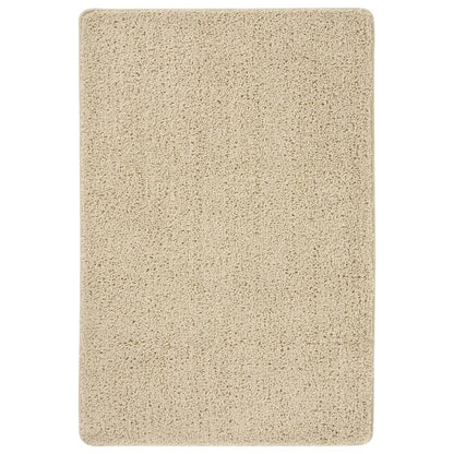 Shaggy Rug Cream 140x200 cm Anti Slip