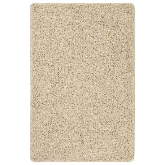 Shaggy Rug Cream 200x290 cm Anti Slip