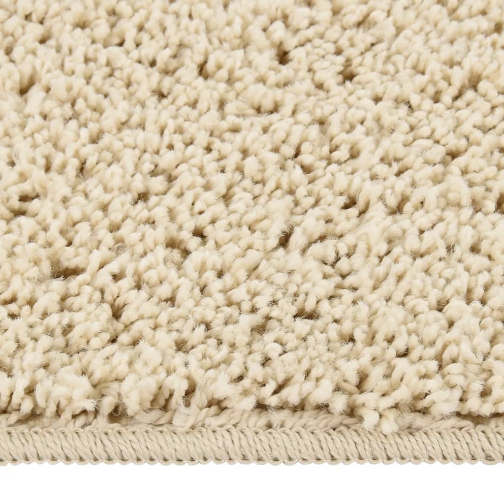 Shaggy Rug Cream 200x290 cm Anti Slip