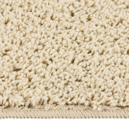Shaggy Rug Cream 200x290 cm Anti Slip