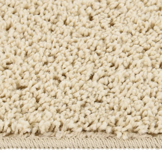 Shaggy Rug Cream 200x290 cm Anti Slip