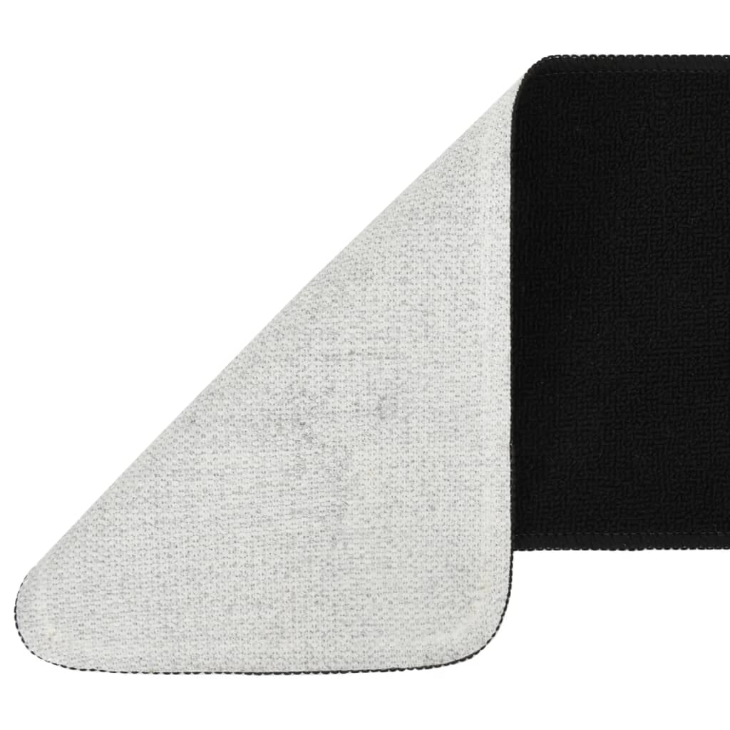 Stair Mat | Set of 15 | Black | Polypropylene | 60x25 cm | Stair Mat