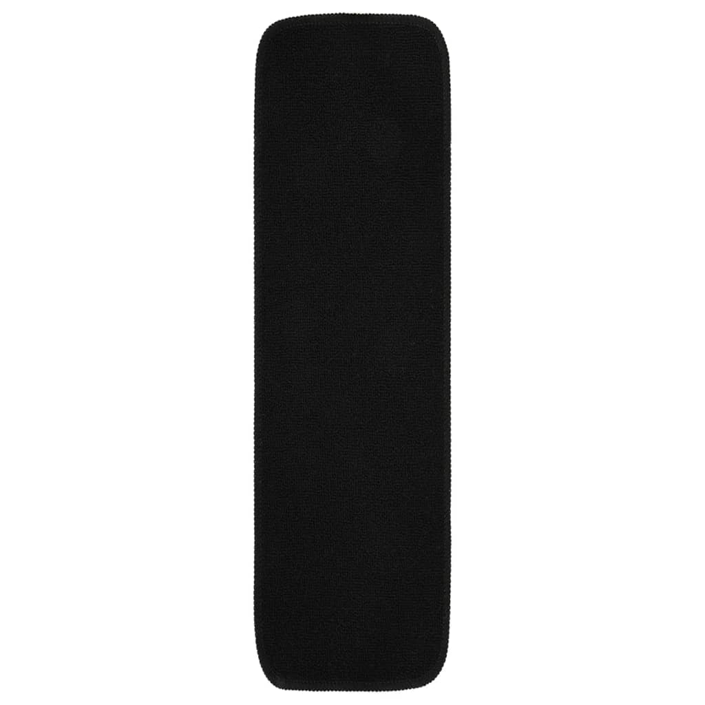 Stair Mat | Set of 15 | Black | 100% Polypropylene | 20 x 75 cm