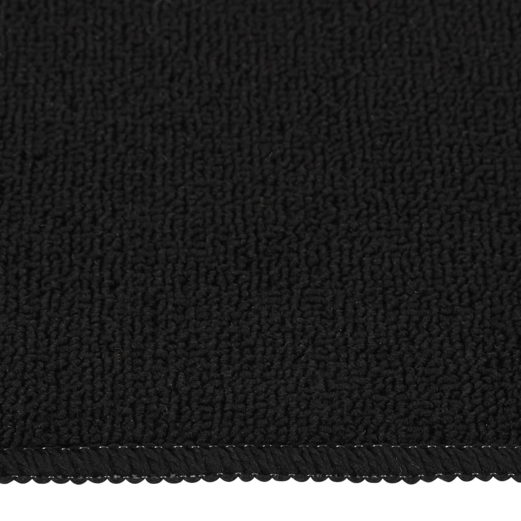 Stair Mat | Set of 15 | Black | 100% Polypropylene | 20 x 75 cm