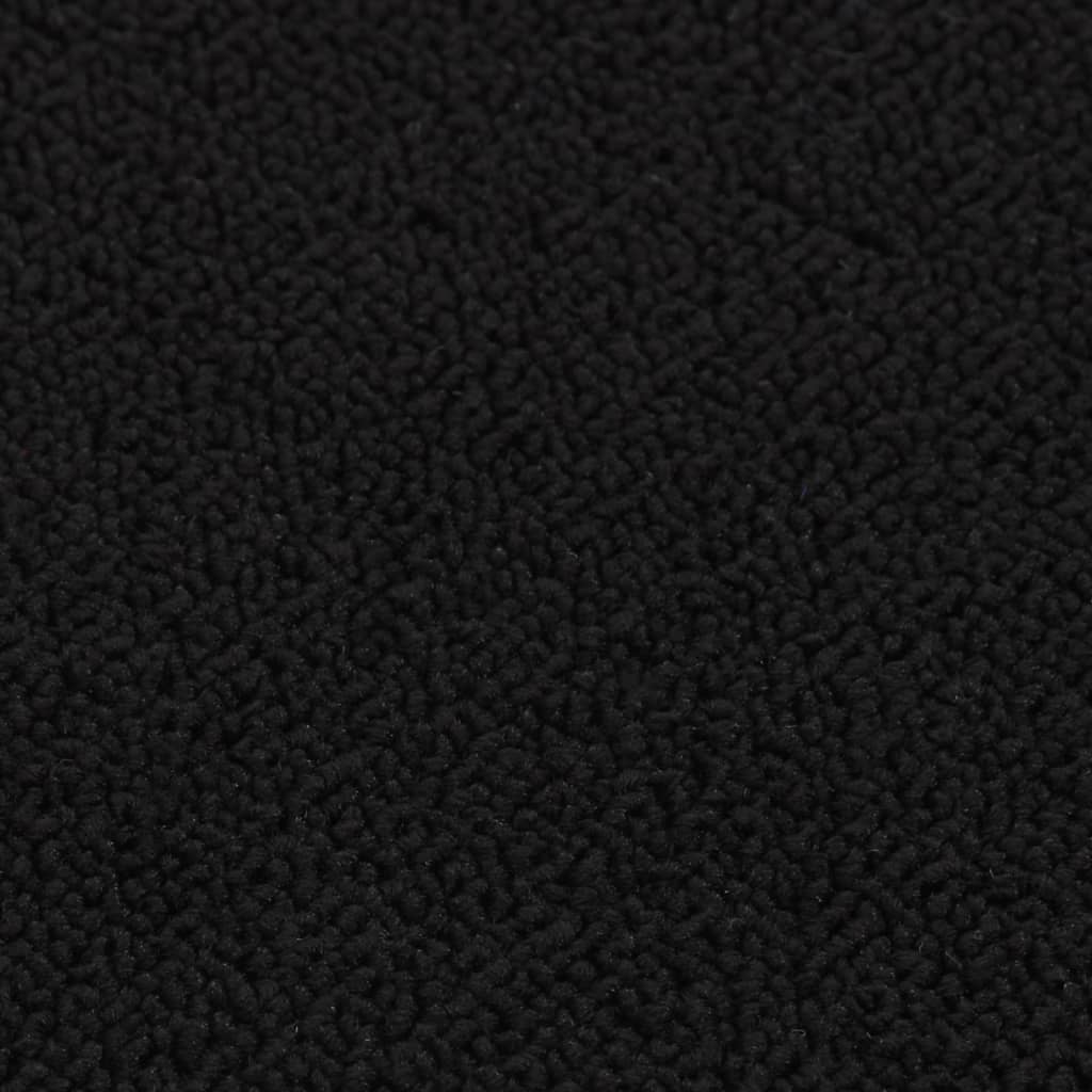 Stair Mat | Set of 15 | Black | 100% Polypropylene | 20 x 75 cm