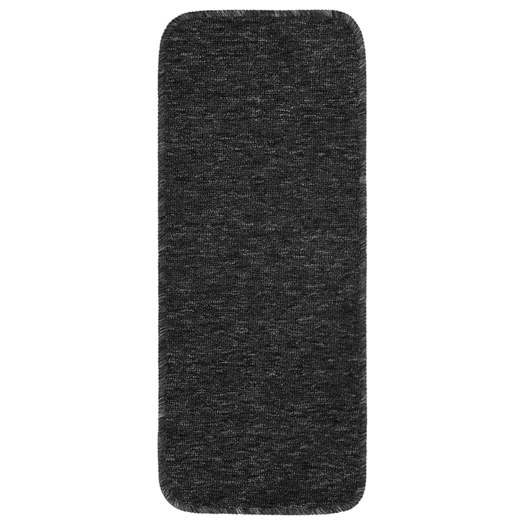 Anti Slip Stair Mats 15 pcs 60x25 cm Anthracite Rectangular