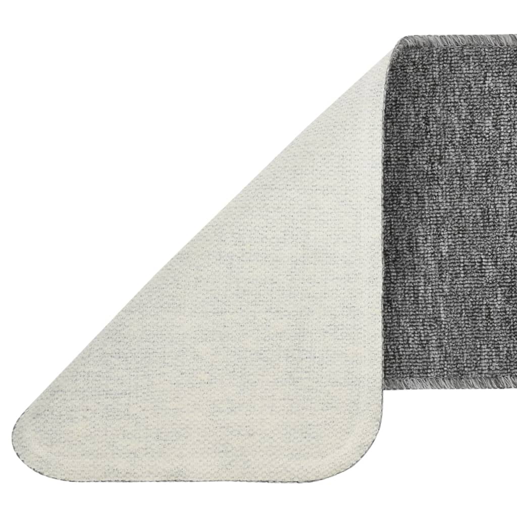 Anti Slip Stair Mats 15 pcs 75x20 cm Grey Rectangular