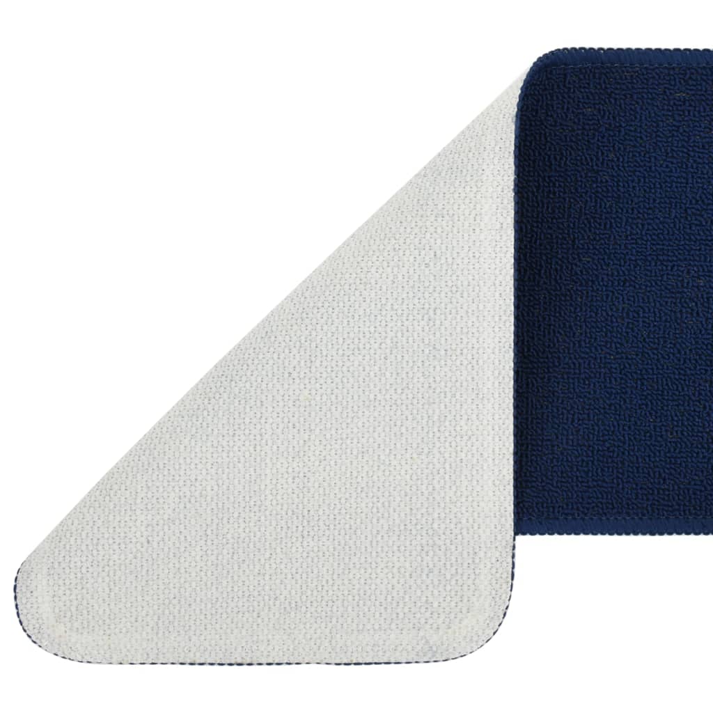 Anti Slip Stair Mats 15 pcs 75x20 cm Navy Blue Rectangular