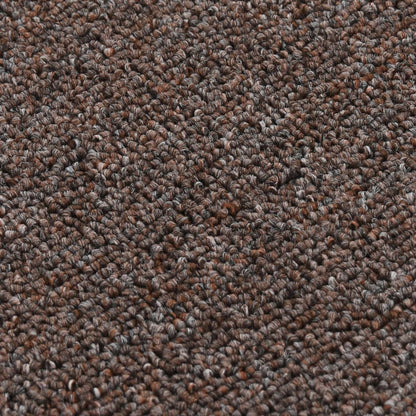 Anti Slip Stair Mats 15 pcs 60x25 cm Brown Rectangular