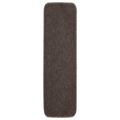 Anti Slip Stair Mats 15 pcs 75x20 cm Brown Rectangular
