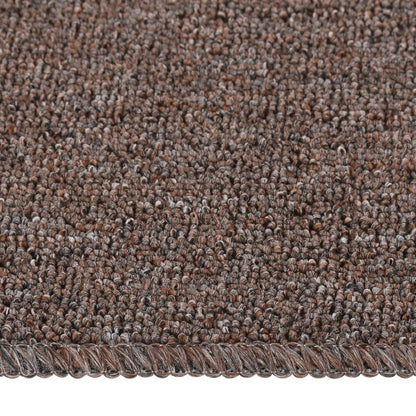 Anti Slip Stair Mats 15 pcs 75x20 cm Brown Rectangular