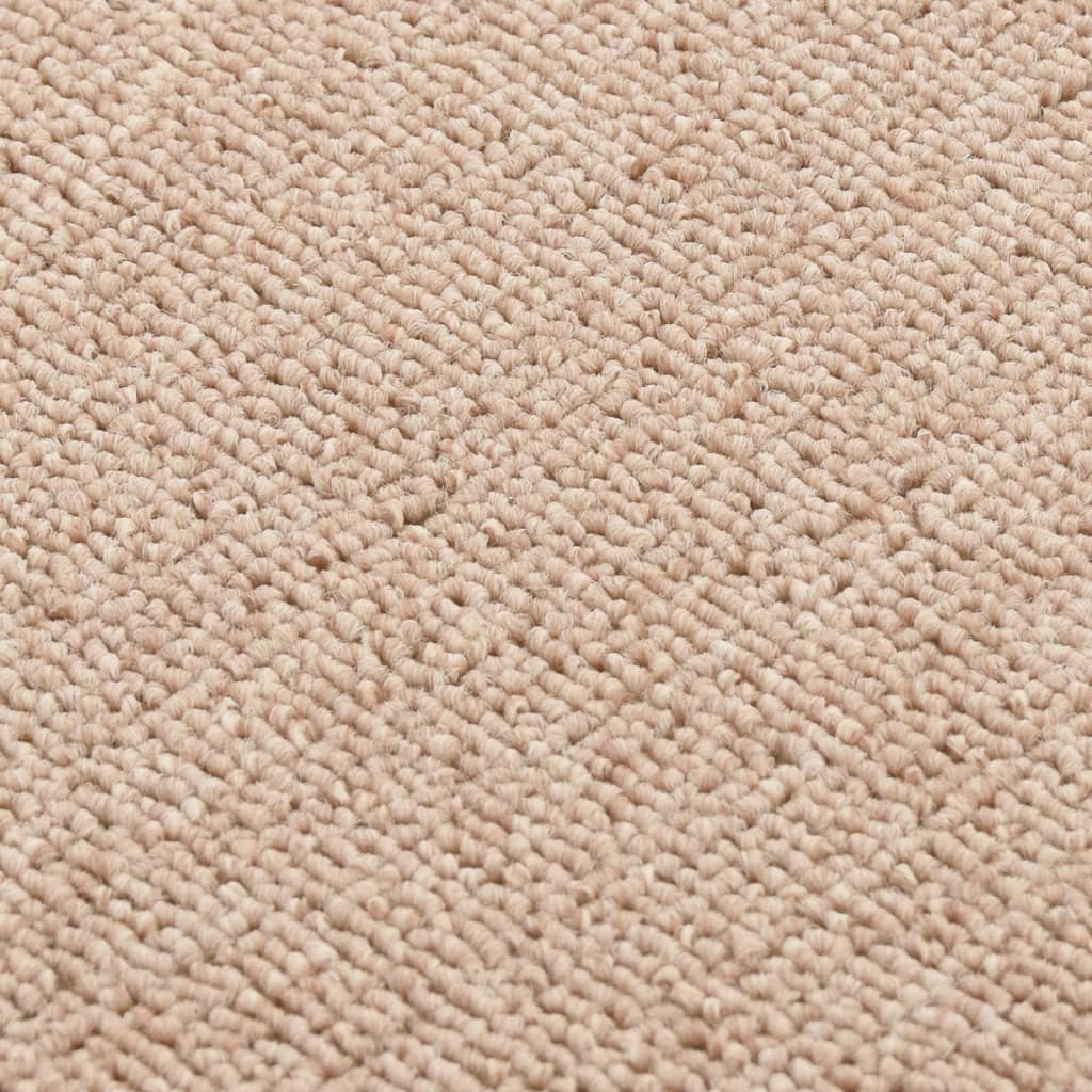 Anti Slip Stair Mats 15 pcs 75x20 cm Beige Rectangular