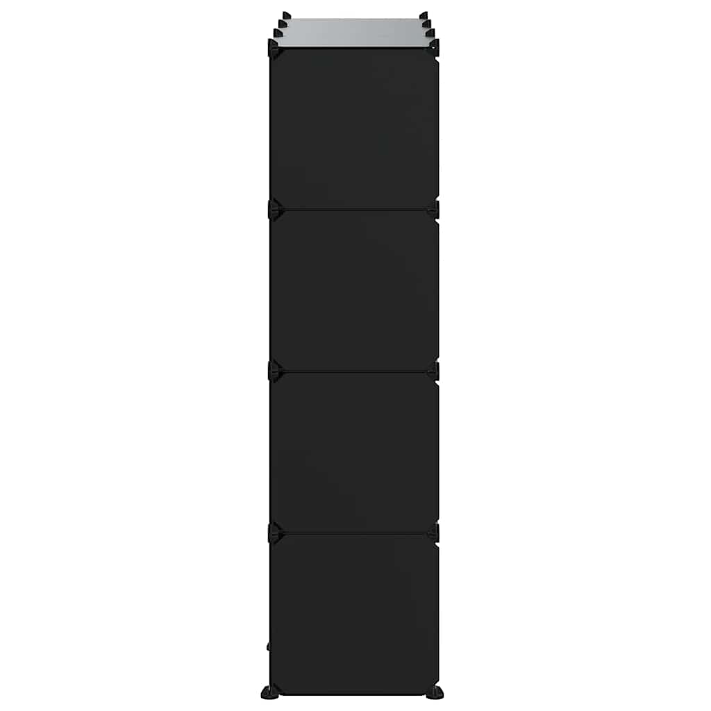 Storage Cube Organiser with 12 Cubes Black PP