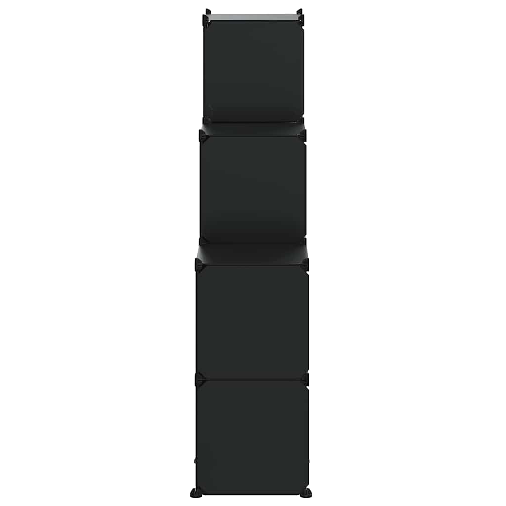 Storage Cube Organiser with 9 Cubes Black PP