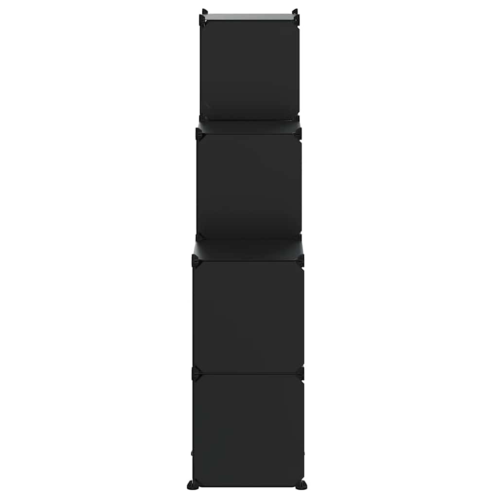 Storage Cube Organiser with 9 Cubes Black PP