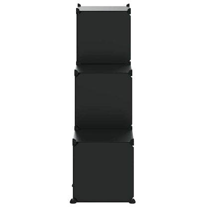 Storage Cube Organiser with 6 Cubes Black PP