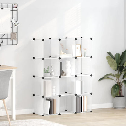 Storage Cube Organiser with 12 Cubes Transparent PP