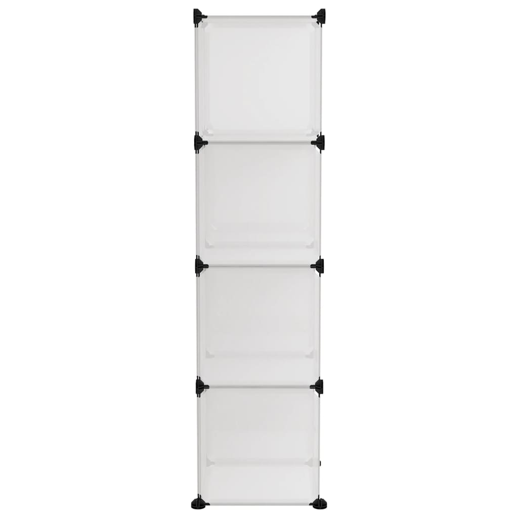 Storage Cube Organiser with 9 Cubes Transparent PP