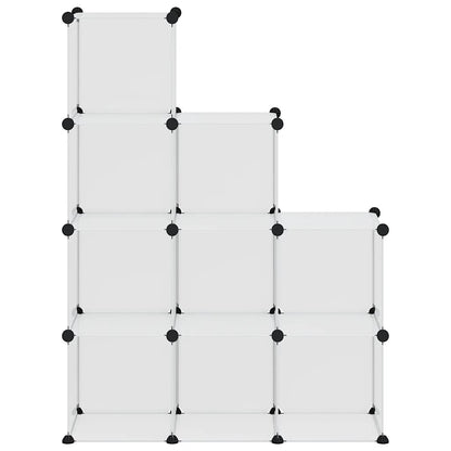 Storage Cube Organiser with 9 Cubes Transparent PP