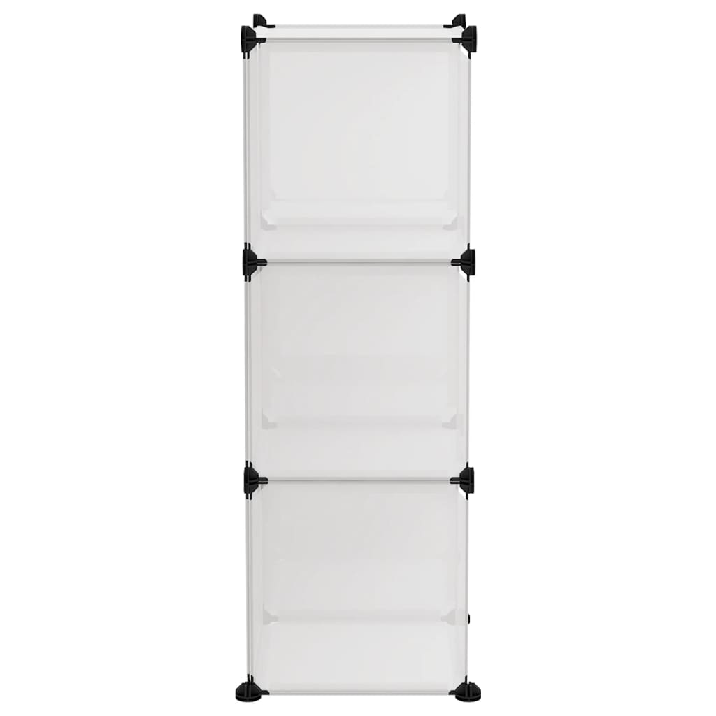 Storage Cube Organiser with 6 Cubes Transparent PP
