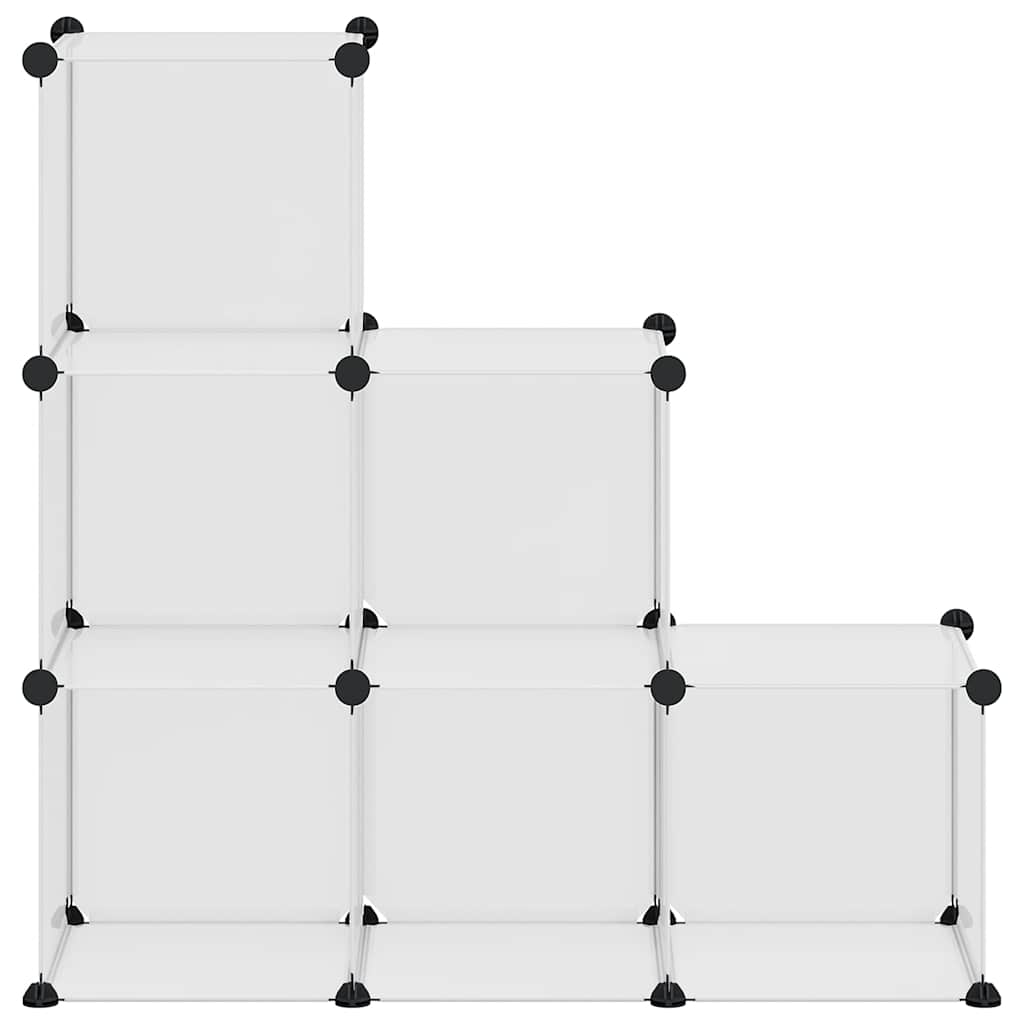 Storage Cube Organiser with 6 Cubes Transparent PP