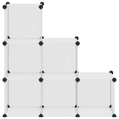 Storage Cube Organiser with 6 Cubes Transparent PP