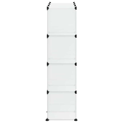 Storage Cube Organiser with 12 Cubes and Doors Transparent PP
