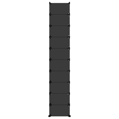 Shoe Rack | Black | Polypropylene, Steel | Tall | Shoe Rack | Rectangular