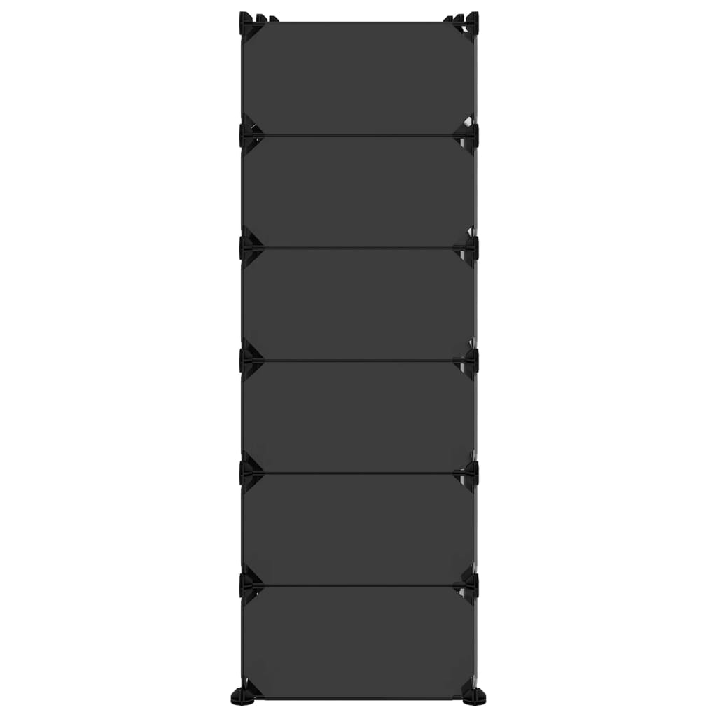 Shoe Rack | Black | Polypropylene, Steel | Large | Modular | Shoe Rack