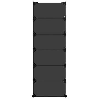 Shoe Rack | Black | Polypropylene, Steel | Large | Modular | Shoe Rack