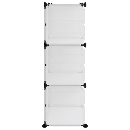 Shoe Rack Transparent 84x31.5x93 cm PP