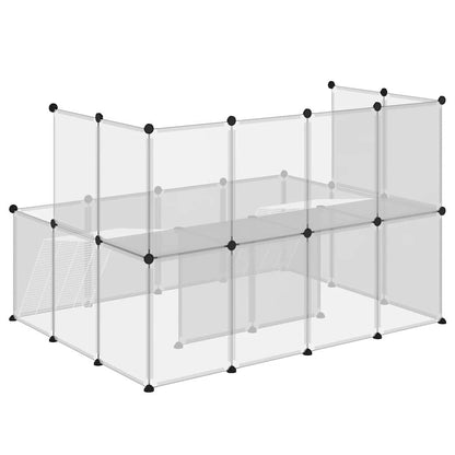 Small Animal Cage Transparent 143x107x93 cm PP and Steel