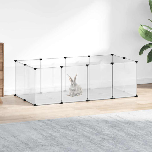 Small Animal Cage Transparent 144x74x46.5 cm PP and Steel