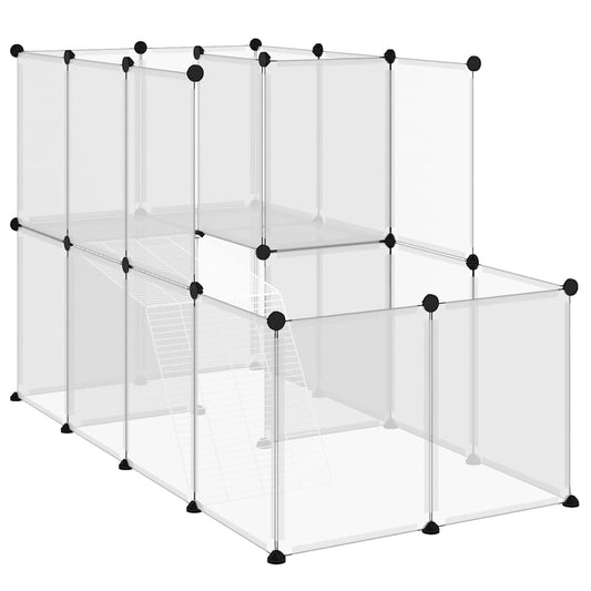 Small Animal Cage Transparent 142x74x93 cm PP and Steel