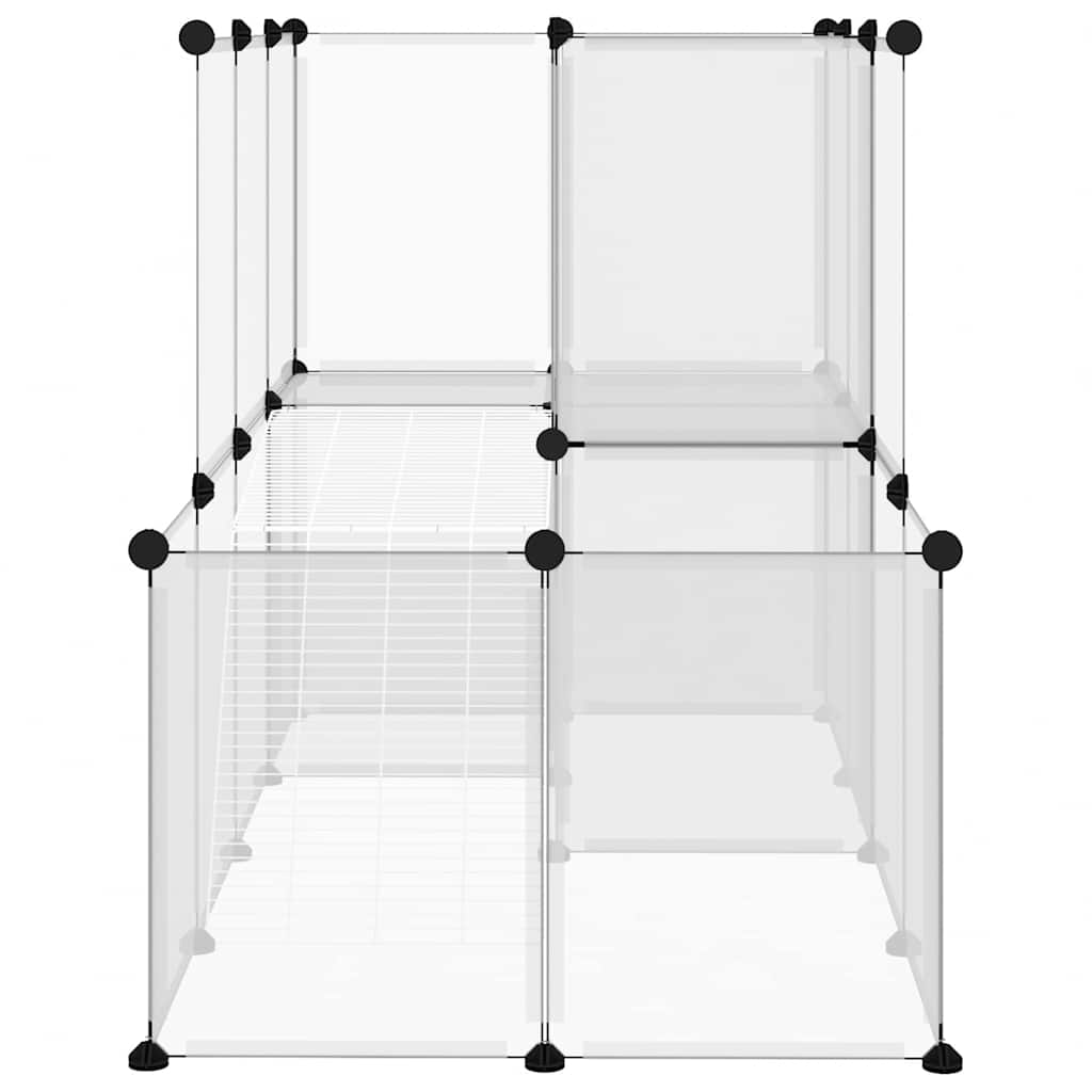 Small Animal Cage Transparent 142x74x93 cm PP and Steel