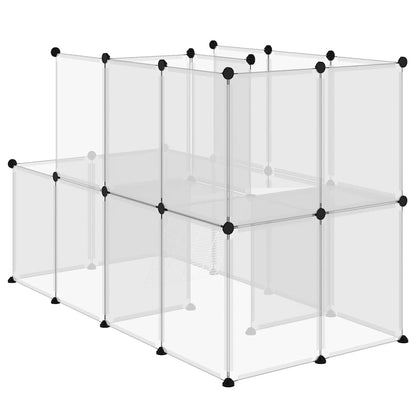 Small Animal Cage Transparent 142x74x93 cm PP and Steel