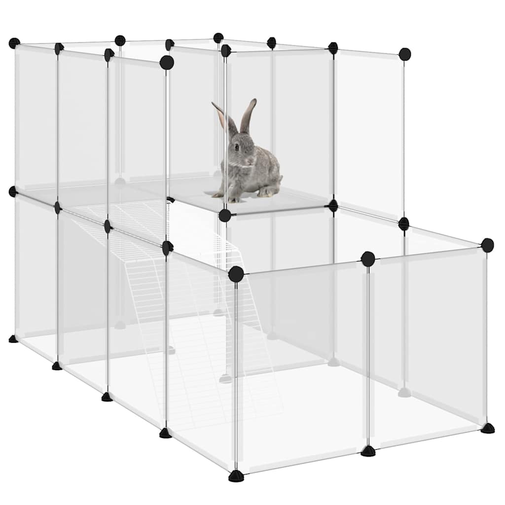 Small Animal Cage Transparent 142x74x93 cm PP and Steel