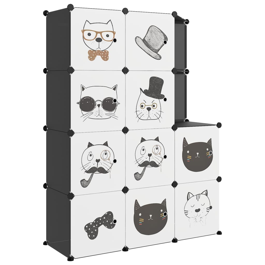 Storage Cabinet | Black | Polypropylene (PP) and Steel | Large | Modular